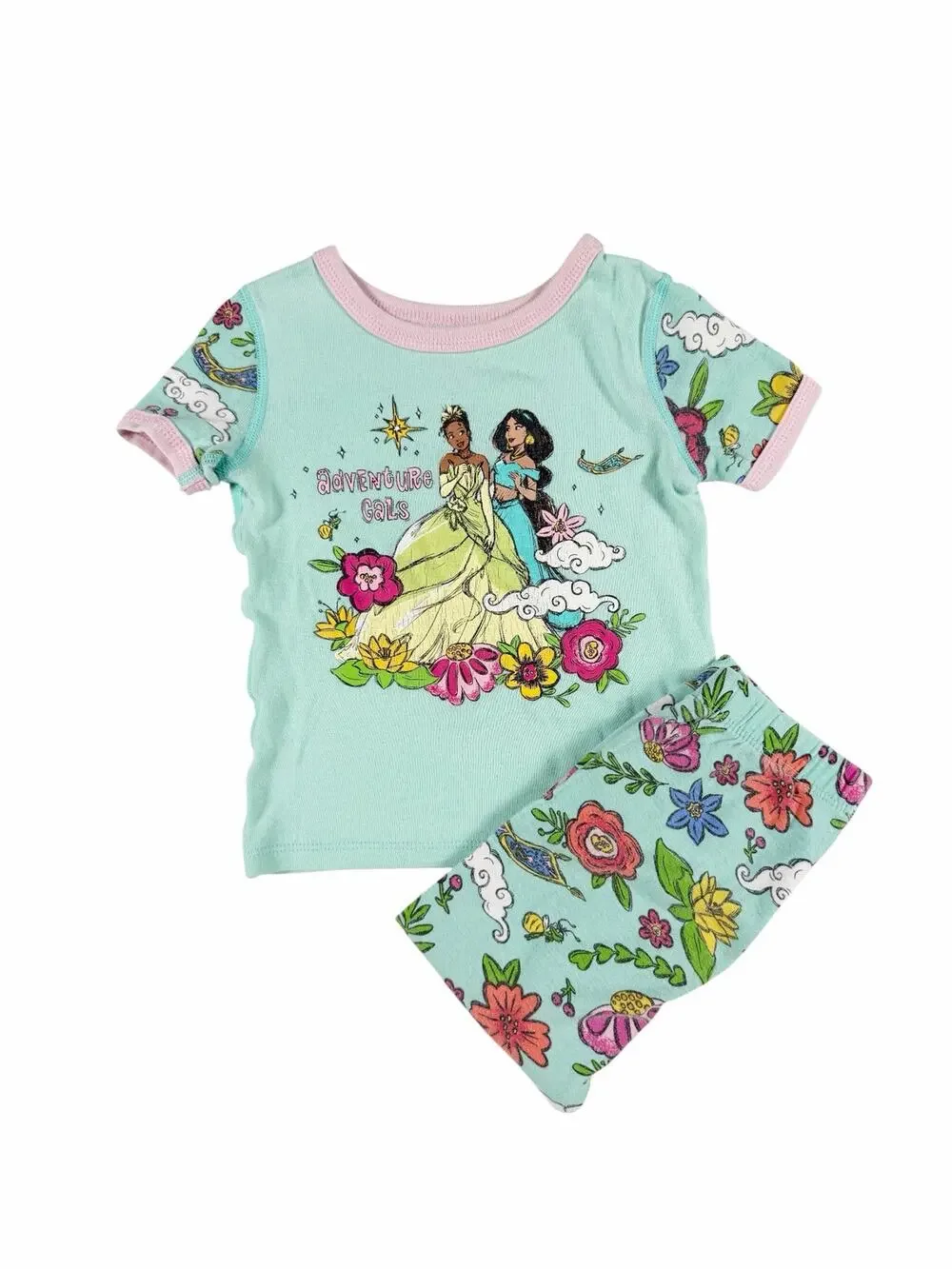 Disney Cotton Princess Adventure Gals Pajama Set Size 3